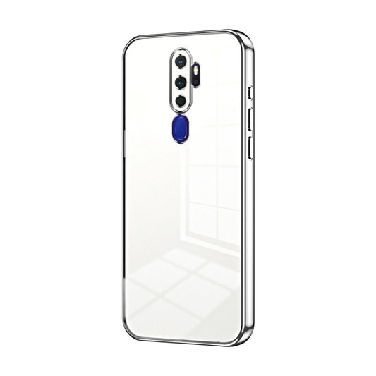 For OPPO A11x / A9 2020 Transparent Plating Fine Hole Phone Case(Silver) - OPPO Cases by buy2fix | Online Shopping UK | buy2fix