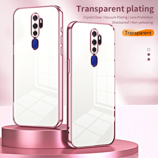 For OPPO A11x / A9 2020 Transparent Plating Fine Hole Phone Case(Black) by buy2fix