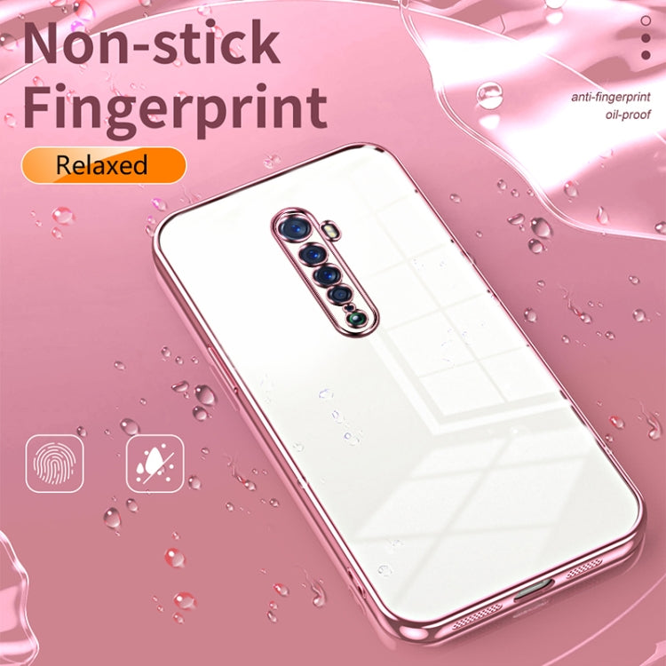 For OPPO Reno2 Transparent Plating Fine Hole Phone Case(Purple) - OPPO Cases by buy2fix | Online Shopping UK | buy2fix