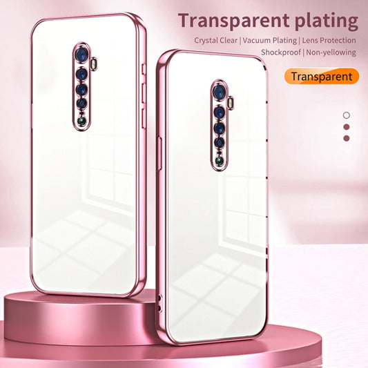 For OPPO Reno2 Transparent Plating Fine Hole Phone Case(Transparent) by buy2fix