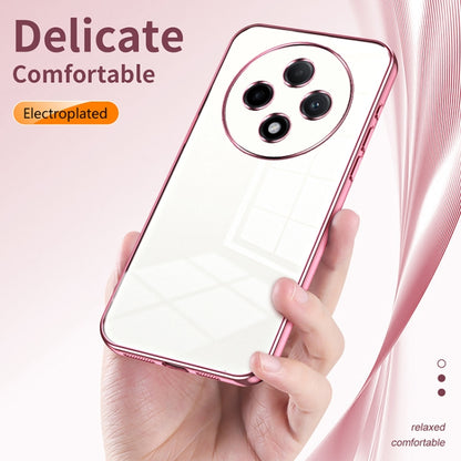 For OPPO A3 Pro Transparent Plating Fine Hole Phone Case(Purple) - OPPO Cases by buy2fix | Online Shopping UK | buy2fix