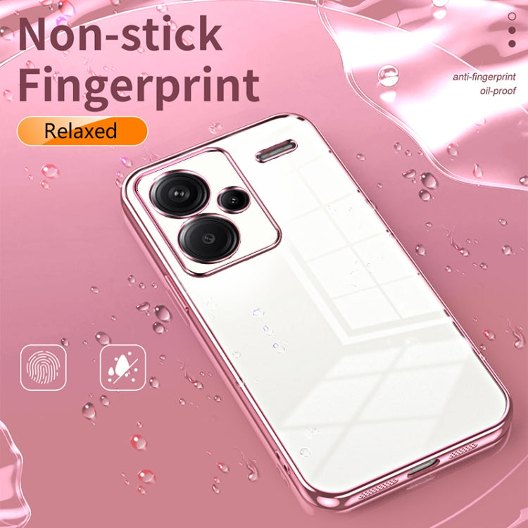 For Xiaomi Redmi Note 13 Pro+ Transparent Plating Fine Hole Phone Case(Gold) - Note 13 Pro+ Cases by buy2fix | Online Shopping UK | buy2fix