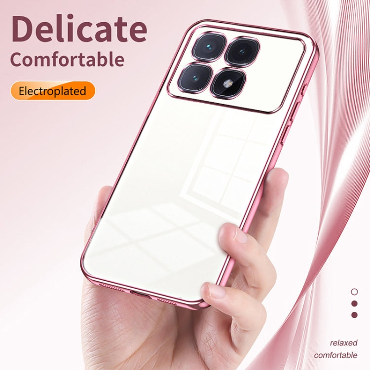 For Xiaomi Redmi K70 Ultra Transparent Plating Fine Hole Phone Case(Purple) - Xiaomi Cases by buy2fix | Online Shopping UK | buy2fix