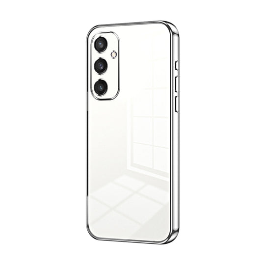 For Samsung Galaxy S24 5G Transparent Plating Fine Hole Phone Case(Silver)