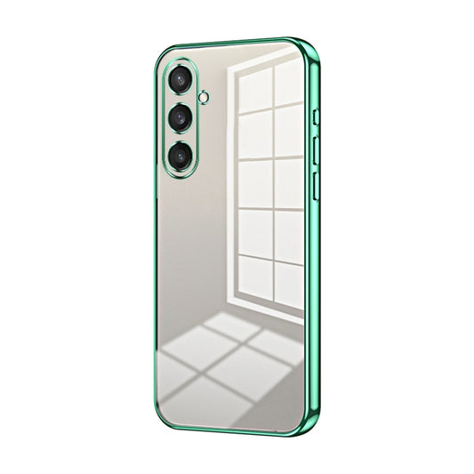 For Samsung Galaxy S23 FE 5G Transparent Plating Fine Hole Phone Case(Green) by buy2fix