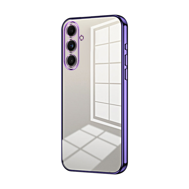 For Samsung Galaxy C55 Transparent Plating Fine Hole Phone Case(Purple) - Galaxy Phone Cases by buy2fix | Online Shopping UK | buy2fix