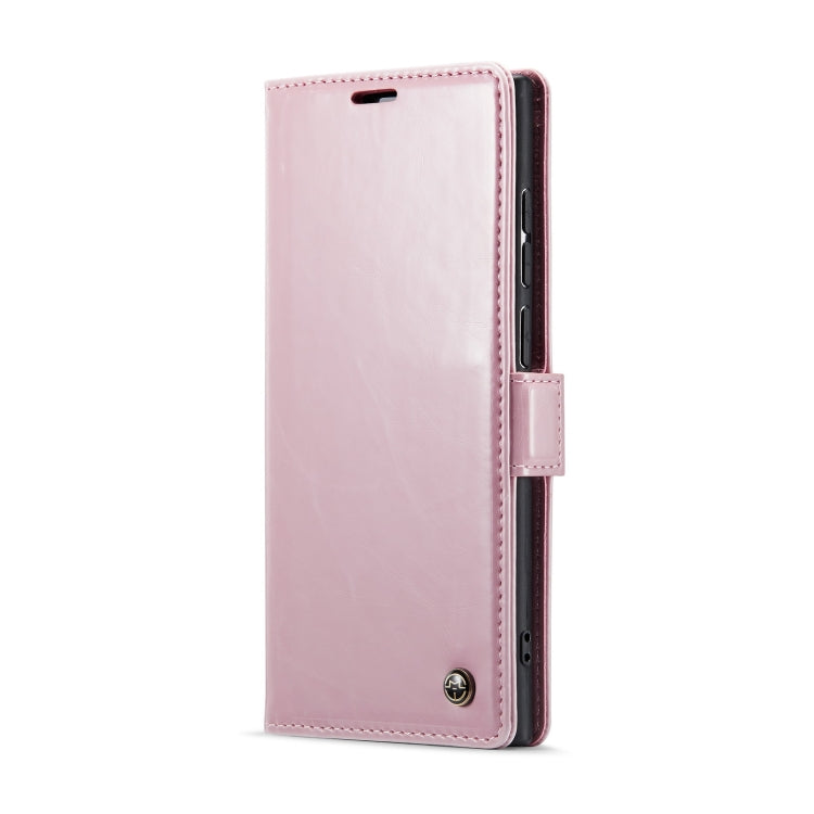 For Samsung Galaxy S24 Ultra 5G CaseMe 003 Crazy Horse Texture Flip Leather Phone Case(Pink) - Galaxy S24 Ultra 5G Cases by CaseMe | Online Shopping UK | buy2fix