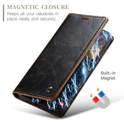 For Samsung Galaxy S24 5G CaseMe 003 Crazy Horse Texture Flip Leather Phone Case(Coffee) - Galaxy S24 5G Cases by CaseMe | Online Shopping UK | buy2fix