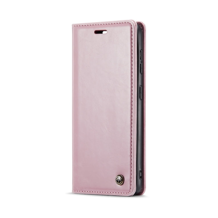 For Samsung Galaxy S24 5G CaseMe 003 Crazy Horse Texture Flip Leather Phone Case(Pink) - Galaxy S24 5G Cases by CaseMe | Online Shopping UK | buy2fix