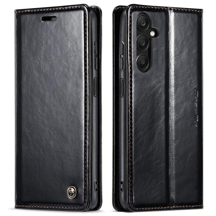 For Samsung Galaxy A25 CaseMe 003 Crazy Horse Texture Flip Leather Phone Case(Black) - Galaxy Phone Cases by CaseMe | Online Shopping UK | buy2fix