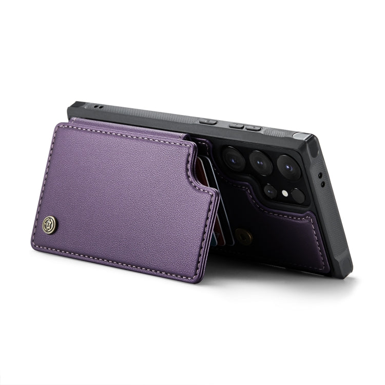 For Samsung Galaxy S24 Ultra 5G CaseMe C22 PC+TPU Business Style RFID Anti-theft Leather Phone Case(Purple) - Galaxy S24 Ultra 5G Cases by CaseMe | Online Shopping UK | buy2fix