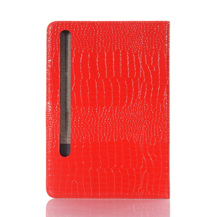 For Samsung Galaxy Tab S9 FE Crocodile Texture Leather Tablet Case(Red) - Galaxy Tab S9 FE by buy2fix | Online Shopping UK | buy2fix