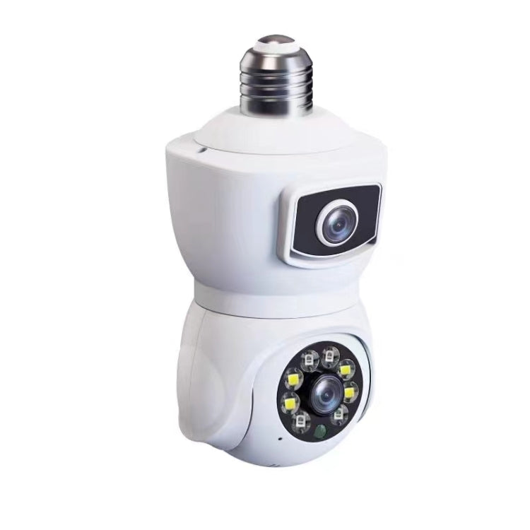 DP41 Bulb-type Dual-lens Motion Tracking Smart Camera Supports Voice Intercom(White) by buy2fix