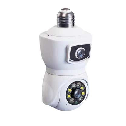 DP41 Bulb-type Dual-lens Motion Tracking Smart Camera Supports Voice Intercom(White) by buy2fix