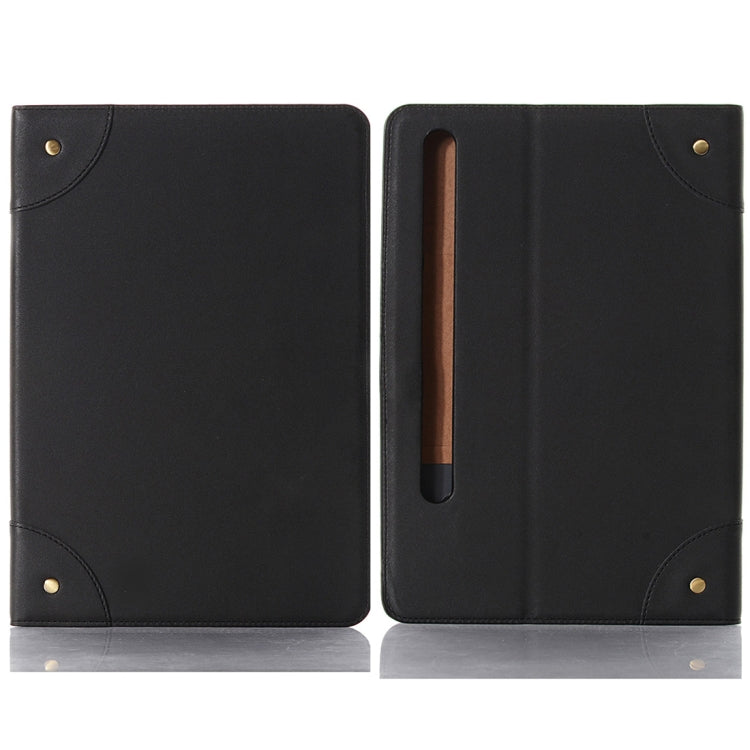 For Samsung Galaxy Tab S9 FE Retro Book Leather Tablet Case(Black) - Galaxy Tab S9 FE by buy2fix | Online Shopping UK | buy2fix