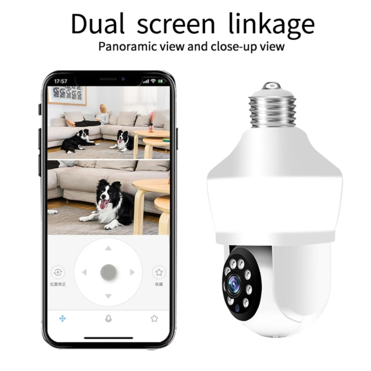 DP43 Bulb-type Motion Tracking Night Vision Smart Camera Supports Voice Intercom(White) by buy2fix
