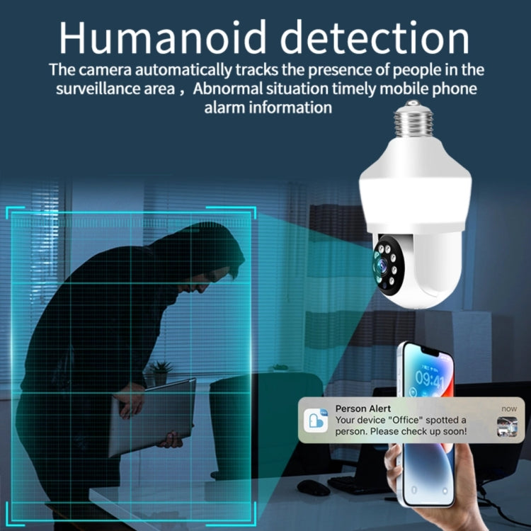DP43 Bulb-type Motion Tracking Night Vision Smart Camera Supports Voice Intercom(White) by buy2fix
