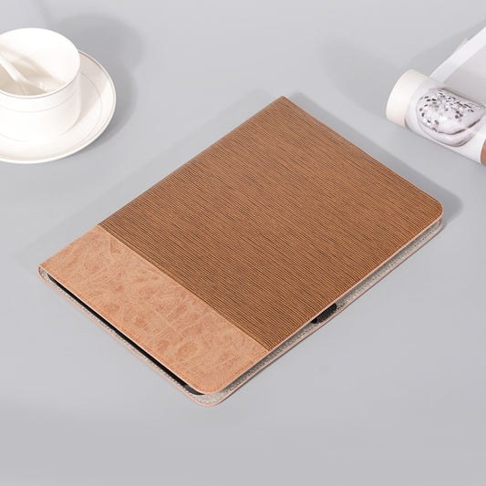 For Samsung Galaxy Tab S9 FE Cross Texture Stitching Leather Tablet Case(Light Brown) by buy2fix