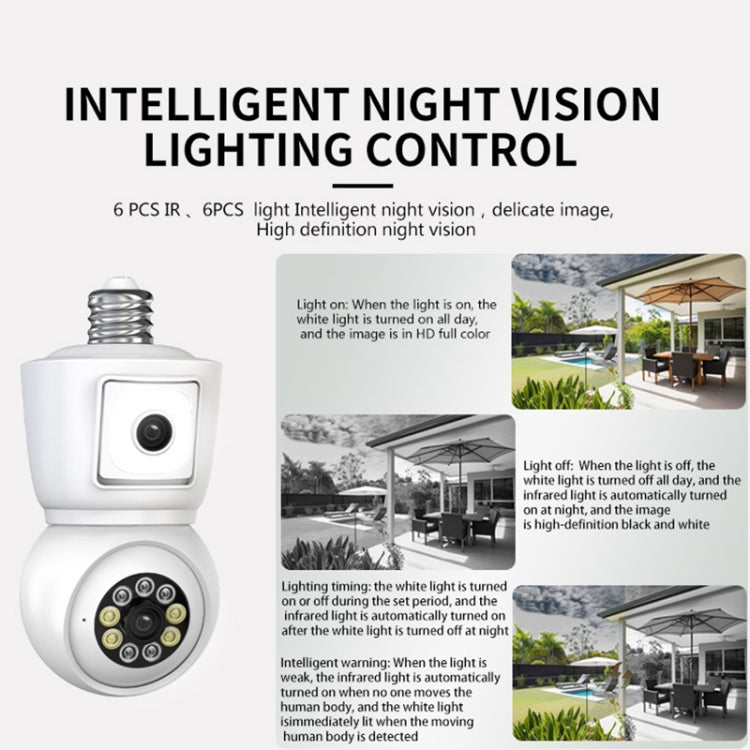 DP44 Bulb-type Motion Tracking Night Vision Smart Camera Supports Voice Intercom(White) by buy2fix