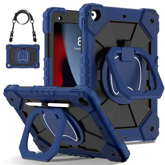 For iPad 10.2 2021 / 2020 / 2019 Contrast Color Robot Silicone Hybrid PC Tablet Case(Navy Black) - iPad 10.2 Cases by buy2fix | Online Shopping UK | buy2fix