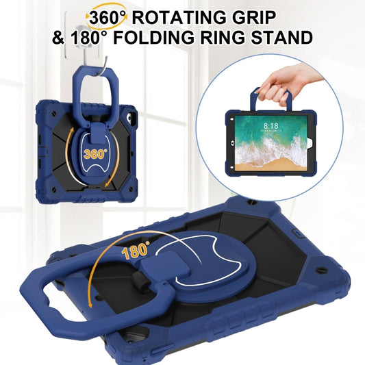 For iPad Air / Air 2 / 9.7 2018/2017 Contrast Color Robot Silicone Hybrid PC Tablet Case(Navy Black) - iPad 10.2 Cases by buy2fix | Online Shopping UK | buy2fix