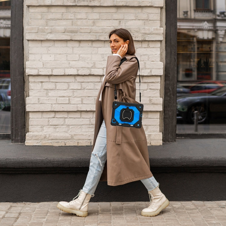 For iPad Pro 11 2022 / Air 10.9 2022 Contrast Color Robot Silicone Hybrid PC Tablet Case(Black Blue) - iPad Pro 11 (2022/2021) Cases by buy2fix | Online Shopping UK | buy2fix