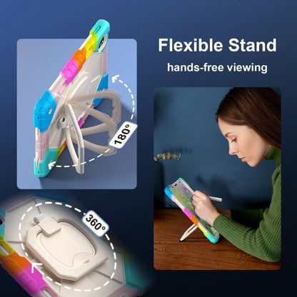 For iPad Pro 11 2022 / Air 10.9 2022 Contrast Color Robot Silicone Hybrid PC Tablet Case(Colorful Blue) - iPad Pro 11 (2022/2021) Cases by buy2fix | Online Shopping UK | buy2fix