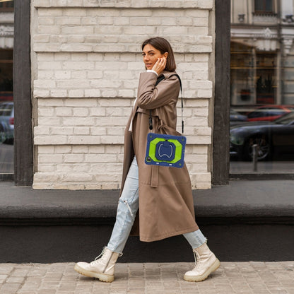 For iPad Pro 13 2025 / 2024 Contrast Color Robot Silicone Hybrid PC Tablet Case(Navy Yellow Green) by buy2fix