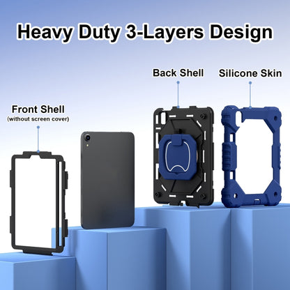 For iPad mini 2024 / mini 6 Contrast Color Robot Silicone Hybrid PC Tablet Case(Navy Black) - iPad mini 2024 Cases by buy2fix | Online Shopping UK | buy2fix