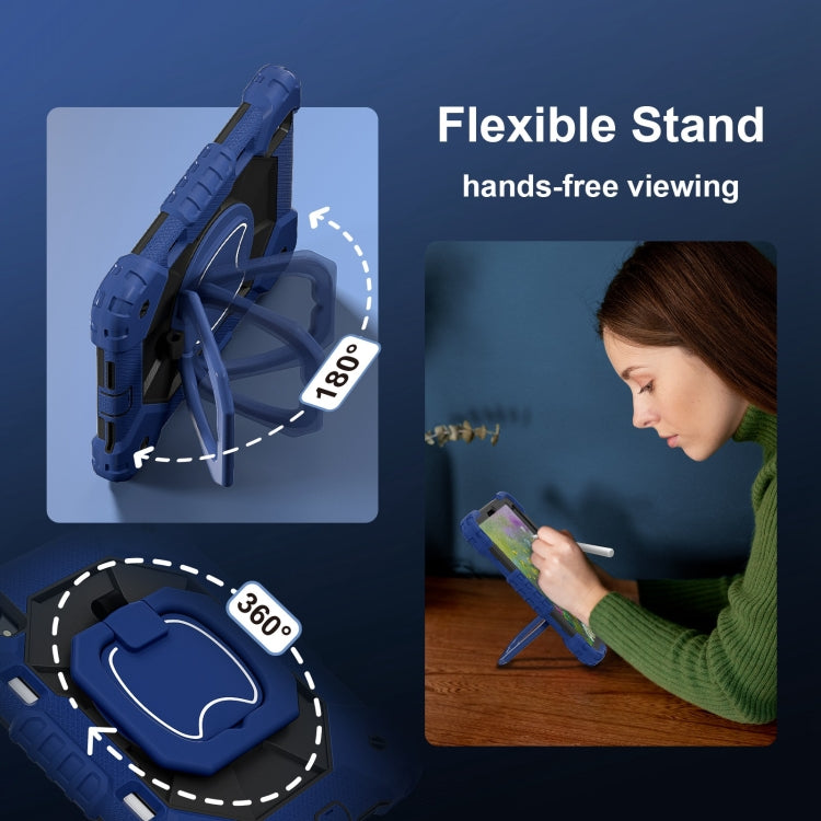 For iPad mini 2024 / mini 6 Contrast Color Robot Silicone Hybrid PC Tablet Case(Navy Black) - iPad mini 2024 Cases by buy2fix | Online Shopping UK | buy2fix