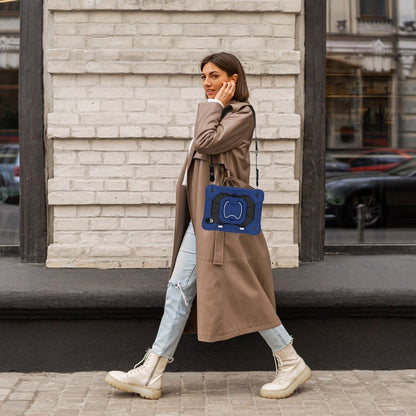 For iPad mini 2024 / mini 6 Contrast Color Robot Silicone Hybrid PC Tablet Case(Navy Black) - iPad mini 2024 Cases by buy2fix | Online Shopping UK | buy2fix