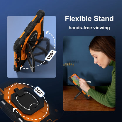 For iPad mini 2024 / mini 6 Contrast Color Robot Silicone Hybrid PC Tablet Case(Black Orange) - iPad mini 2024 Cases by buy2fix | Online Shopping UK | buy2fix