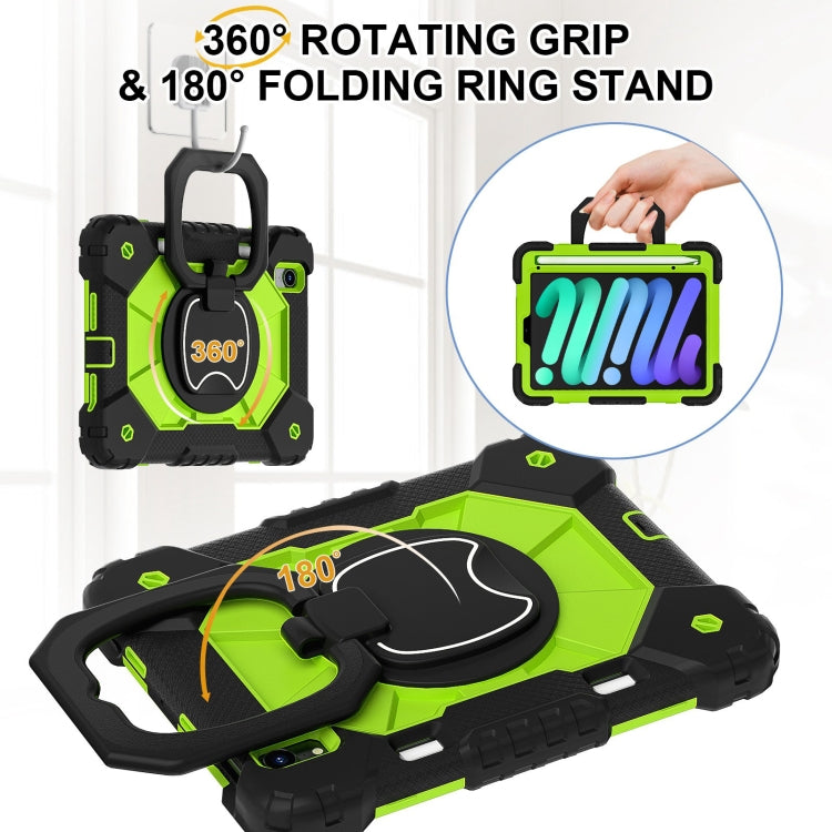 For iPad mini 2024 / mini 6 Contrast Color Robot Silicone Hybrid PC Tablet Case(Black Yellow Green) - iPad mini 2024 Cases by buy2fix | Online Shopping UK | buy2fix