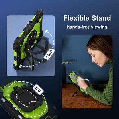 For iPad mini 2024 / mini 6 Contrast Color Robot Silicone Hybrid PC Tablet Case(Black Yellow Green) - iPad mini 2024 Cases by buy2fix | Online Shopping UK | buy2fix