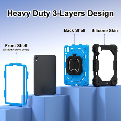 For iPad mini 2024 / mini 6 Contrast Color Robot Silicone Hybrid PC Tablet Case(Black Blue) - iPad mini 2024 Cases by buy2fix | Online Shopping UK | buy2fix