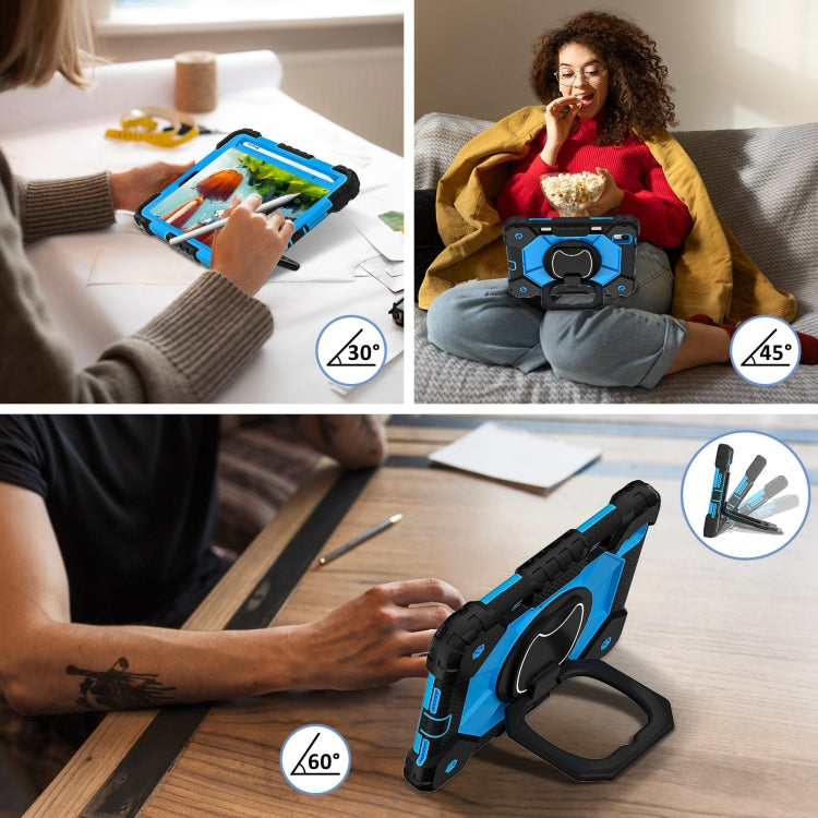 For iPad mini 2024 / mini 6 Contrast Color Robot Silicone Hybrid PC Tablet Case(Black Blue) - iPad mini 2024 Cases by buy2fix | Online Shopping UK | buy2fix