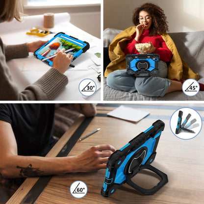 For iPad mini 2024 / mini 6 Contrast Color Robot Silicone Hybrid PC Tablet Case(Black Blue) - iPad mini 2024 Cases by buy2fix | Online Shopping UK | buy2fix