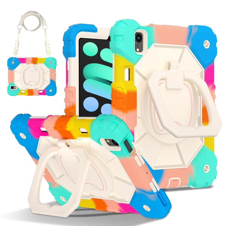 For iPad mini 2024 / mini 6 Contrast Color Robot Silicone Hybrid PC Tablet Case(Colorful Blue) - iPad mini 2024 Cases by buy2fix | Online Shopping UK | buy2fix