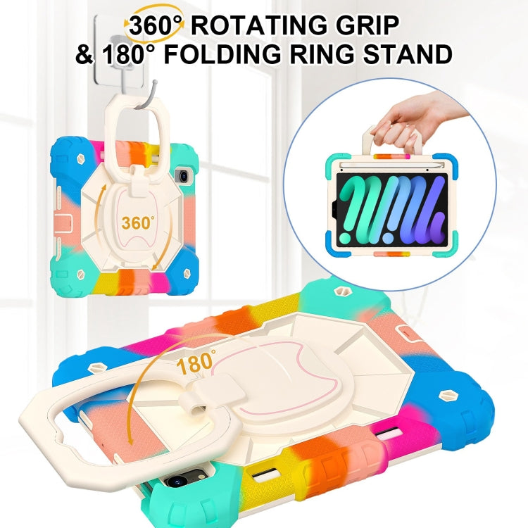 For iPad mini 2024 / mini 6 Contrast Color Robot Silicone Hybrid PC Tablet Case(Colorful Blue) - iPad mini 2024 Cases by buy2fix | Online Shopping UK | buy2fix