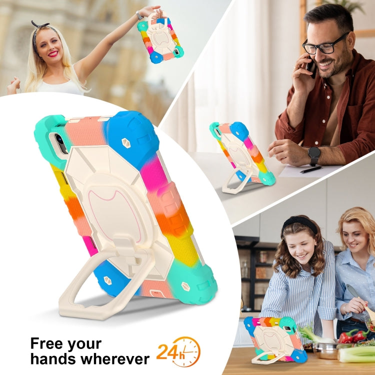 For iPad mini 2024 / mini 6 Contrast Color Robot Silicone Hybrid PC Tablet Case(Colorful Blue) - iPad mini 2024 Cases by buy2fix | Online Shopping UK | buy2fix