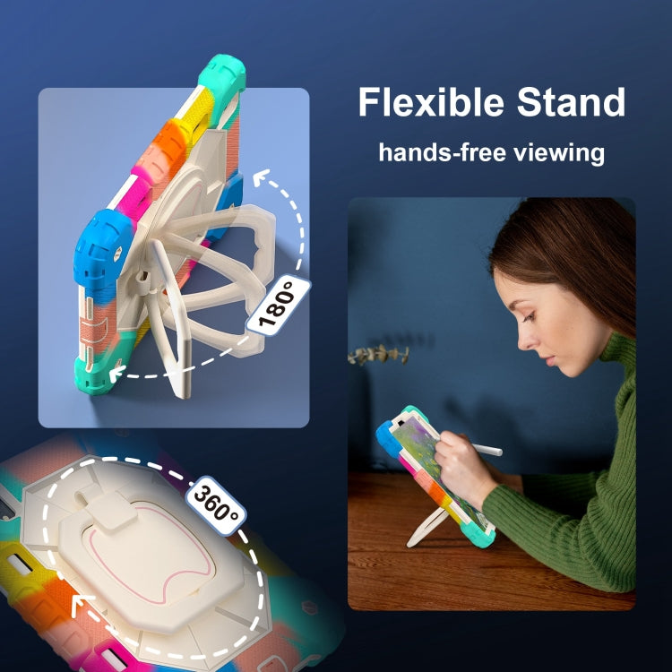 For iPad mini 2024 / mini 6 Contrast Color Robot Silicone Hybrid PC Tablet Case(Colorful Blue) - iPad mini 2024 Cases by buy2fix | Online Shopping UK | buy2fix