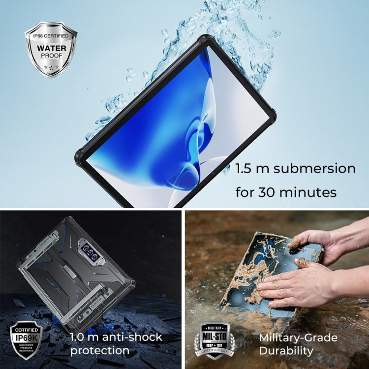OUKITEL RT7 TITAN 5G Network IP68/IP69K Rugged Tablet, 12GB+256GB, 10.1 inch Android 13 MediaTek Dimensity 720 Octa Core Support Dual SIM, EU Plug(Blue) by OUKITEL