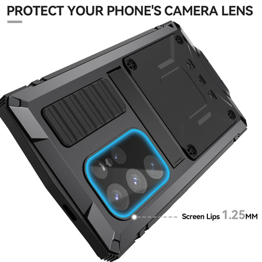 For Samsung Galaxy S24 Ultra 5G R-JUST Life Waterproof Dustproof Shockproof Phone Case(Black) by R-JUST