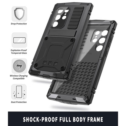 For Samsung Galaxy S25 Ultra 5G R-JUST Life Waterproof Dustproof Shockproof Phone Case(Black) - Galaxy S25 Ultra 5G Cases by R-JUST | Online Shopping UK | buy2fix