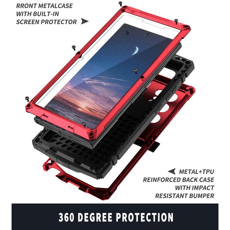 For Samsung Galaxy S25 Ultra 5G R-JUST Life Waterproof Dustproof Shockproof Phone Case(Red) - Galaxy S25 Ultra 5G Cases by R-JUST | Online Shopping UK | buy2fix