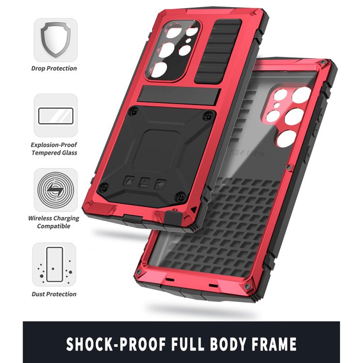 For Samsung Galaxy S25 Ultra 5G R-JUST Life Waterproof Dustproof Shockproof Phone Case(Red) - Galaxy S25 Ultra 5G Cases by R-JUST | Online Shopping UK | buy2fix