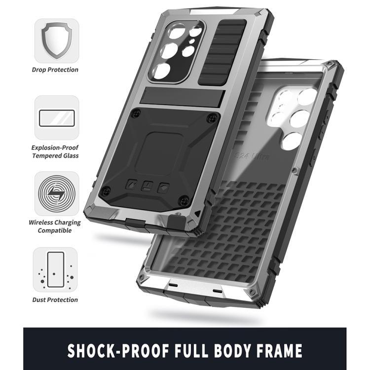 For Samsung Galaxy S25 Ultra 5G R-JUST Life Waterproof Dustproof Shockproof Phone Case(Silver) - Galaxy S25 Ultra 5G Cases by R-JUST | Online Shopping UK | buy2fix