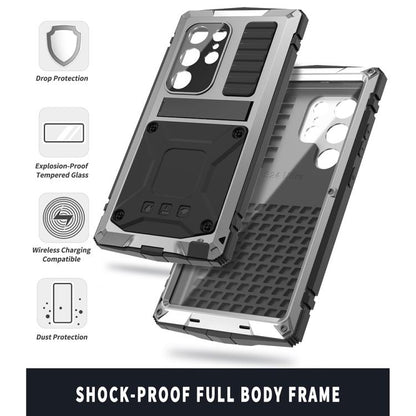 For Samsung Galaxy S25 Ultra 5G R-JUST Life Waterproof Dustproof Shockproof Phone Case(Silver) - Galaxy S25 Ultra 5G Cases by R-JUST | Online Shopping UK | buy2fix