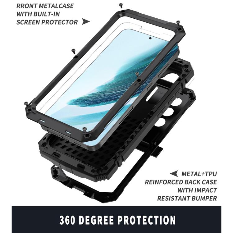 For Samsung Galaxy S25+ 5G R-JUST Life Waterproof Dustproof Shockproof Phone Case(Black) - Galaxy S25+ 5G Cases by R-JUST | Online Shopping UK | buy2fix