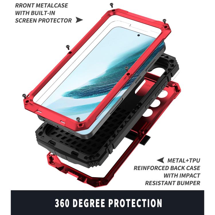 For Samsung Galaxy S25+ 5G R-JUST Life Waterproof Dustproof Shockproof Phone Case(Red) - Galaxy S25+ 5G Cases by R-JUST | Online Shopping UK | buy2fix